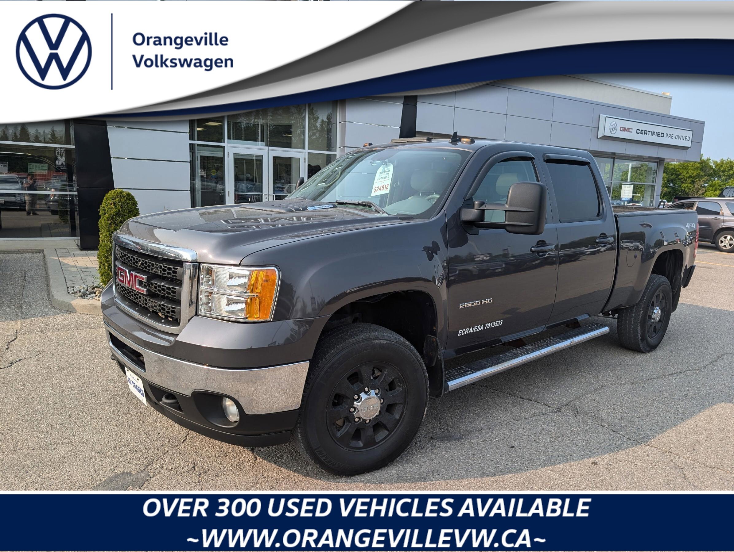 2011 GMC SIERRA 2500HD SLTSLT, CREW, 4X4, DURAMAX, NAV, ROOF, CERTIFIED!