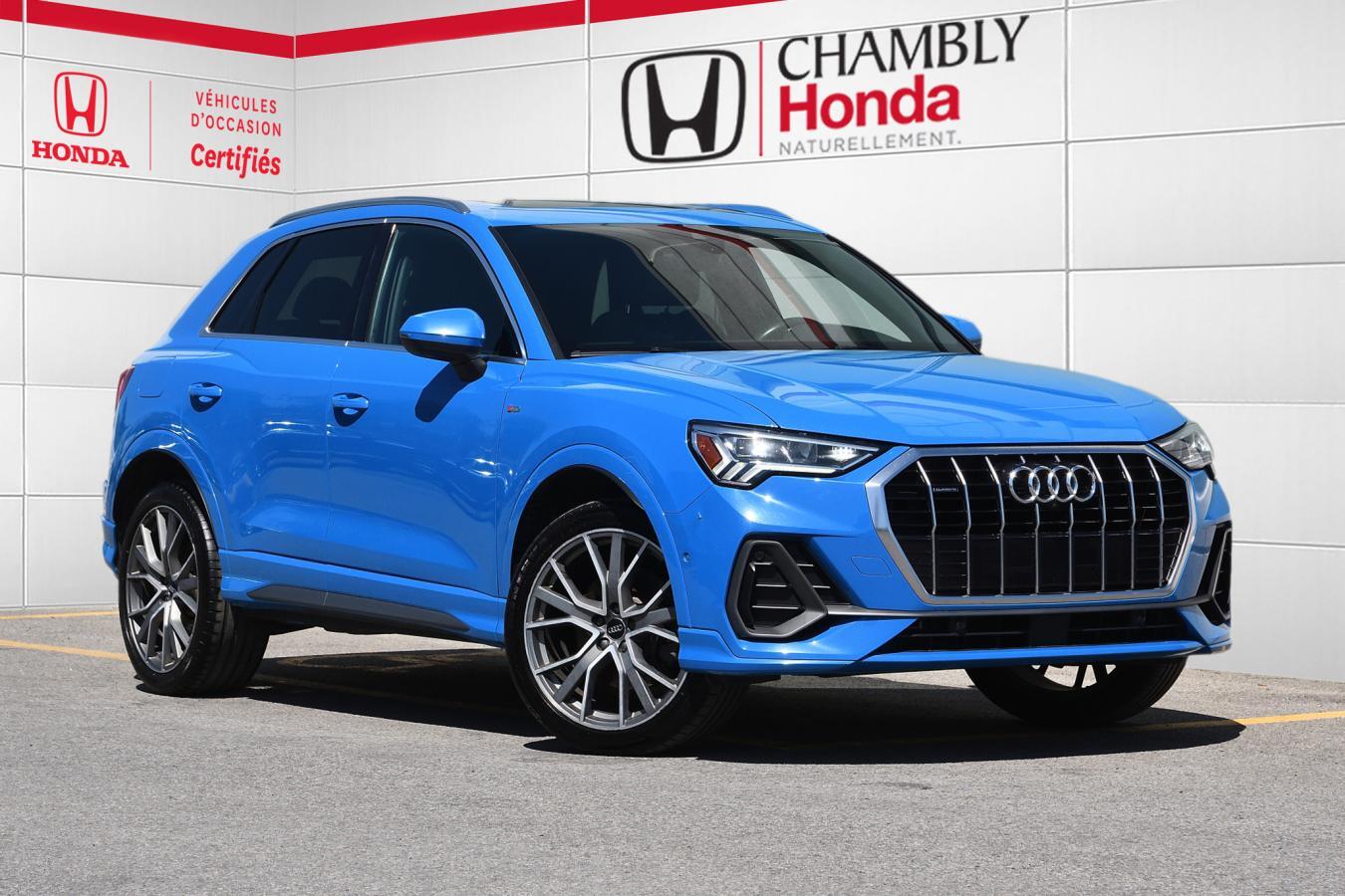 2019 Audi Q3 TECHNIK + S-LINE + BLEU TURBO