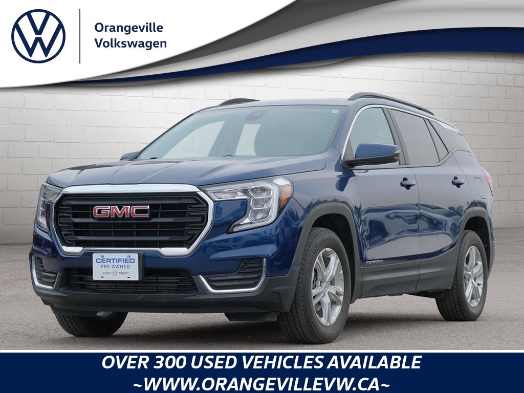 2022 GMC Terrain SLESLE AWD, 1.5T, NAV, ROOF, HTD CLOTH, 1-OWNER!