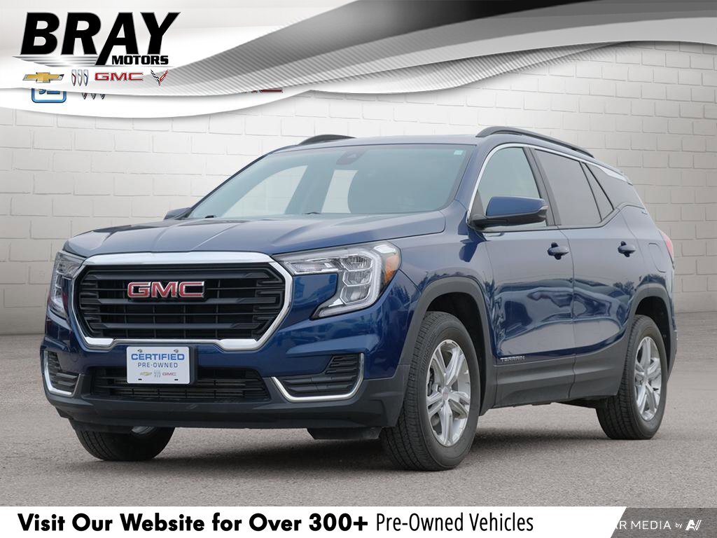 2022 GMC Terrain SLESLE AWD, 1.5T, NAV, ROOF, HTD CLOTH, 1-OWNER!