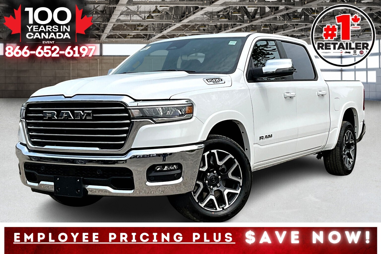 2025 Ram 1500 LARAMIE CREW | Pano Roof | Level 1 | Leather