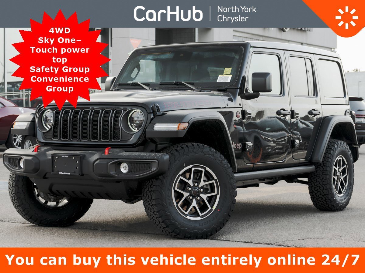 2025 Jeep Wrangler Rubicon 4WD Sky One–Touch power top Safety Group  