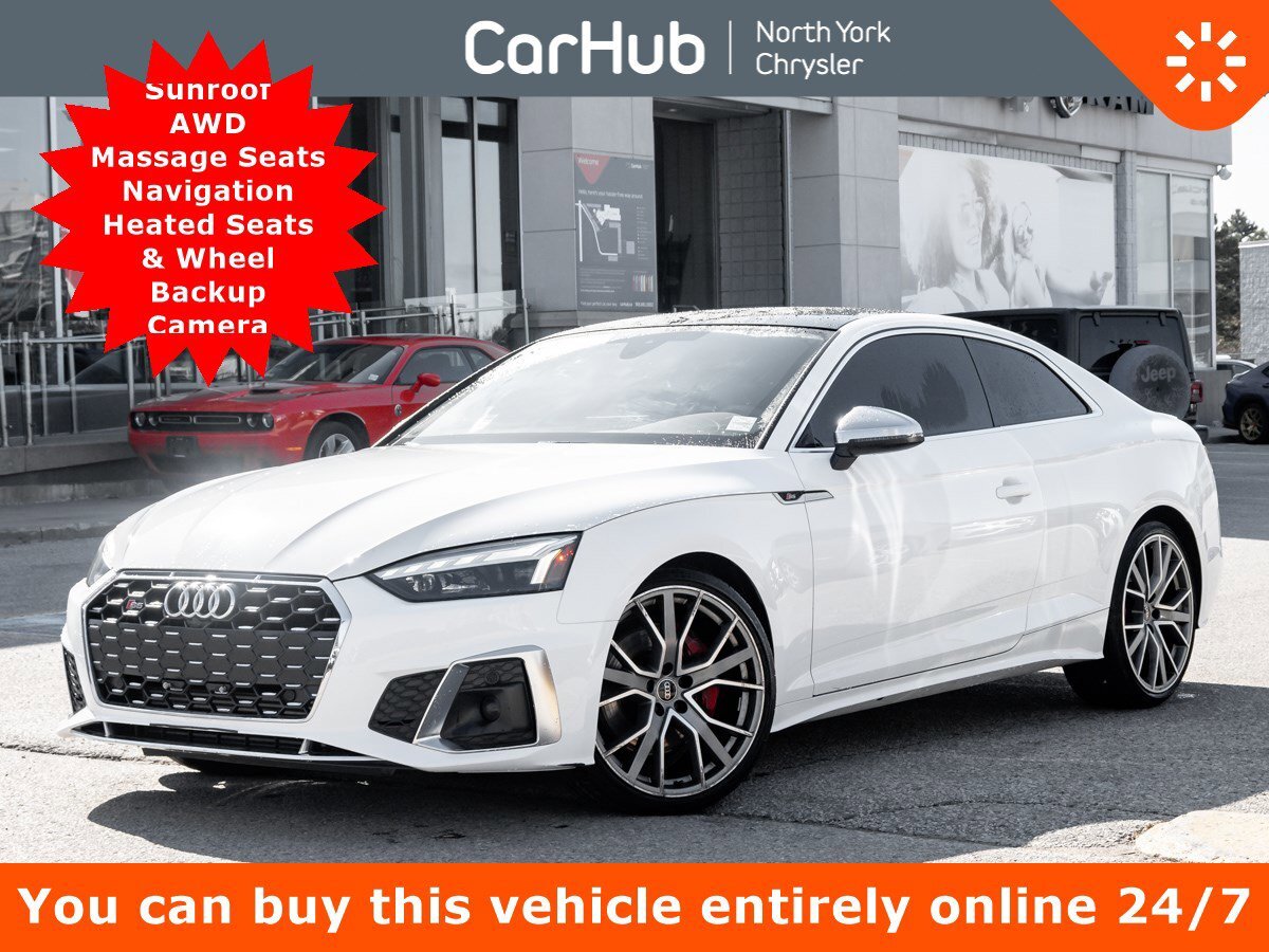 2023 Audi S5 Coupe Progressiv AWD Sunroof Massage Seats Navi Heated S