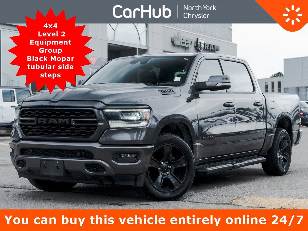 2022 Ram 1500 Sport 4x4 Level 2 Equipment Group   Black Mopar tu