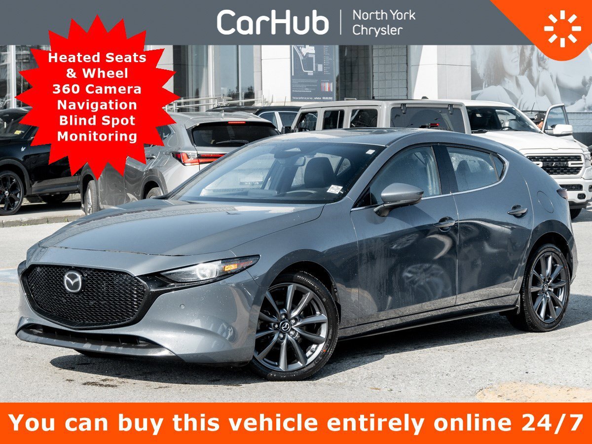 2024 Mazda Mazda3 Sport GT Heated Seats & Wheel HUD 360 Cam Navi Blind Spo