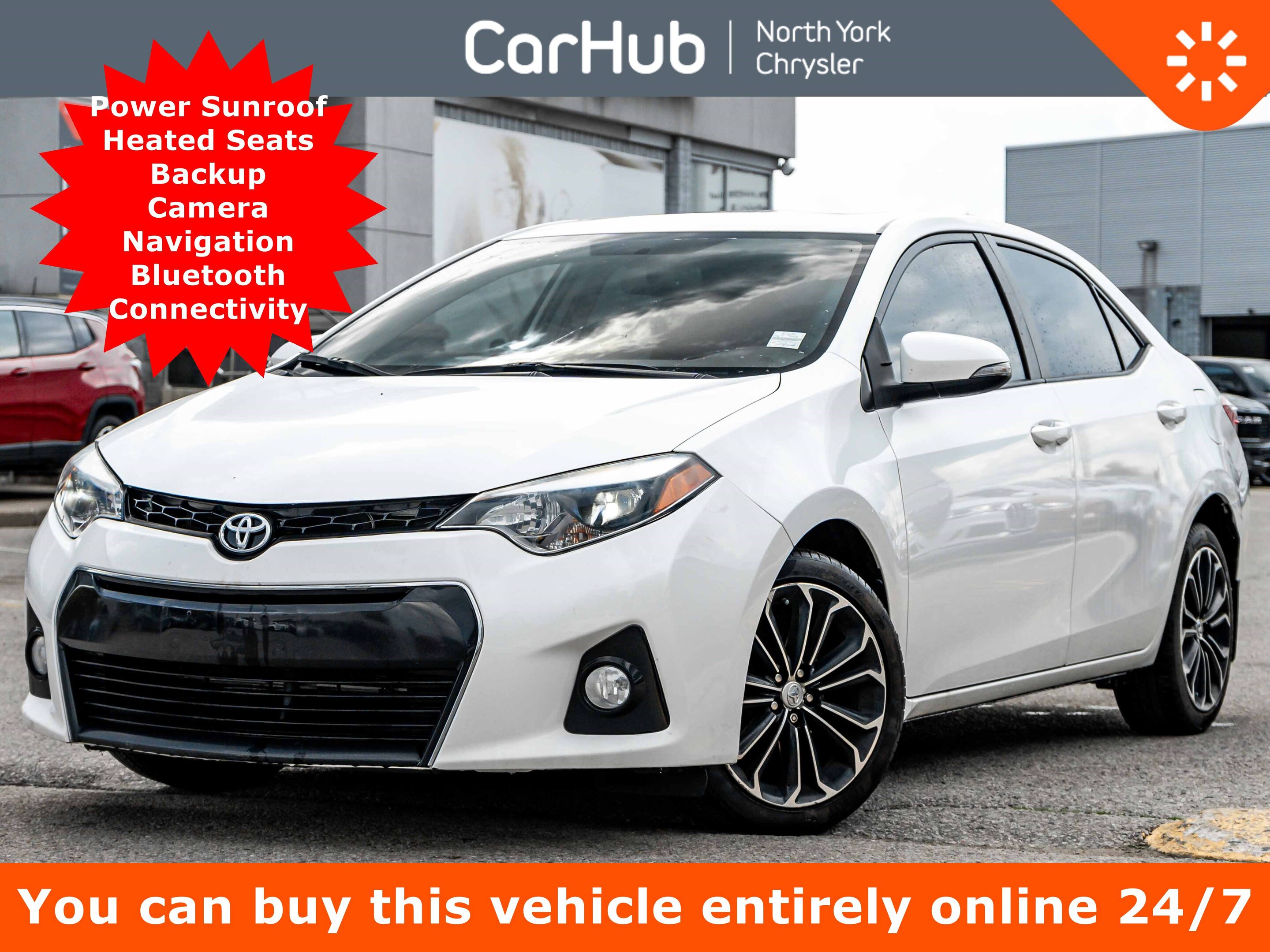 2016 Toyota Corolla S Power Sunroof Heated Seats Backup Cam Navi Bluet