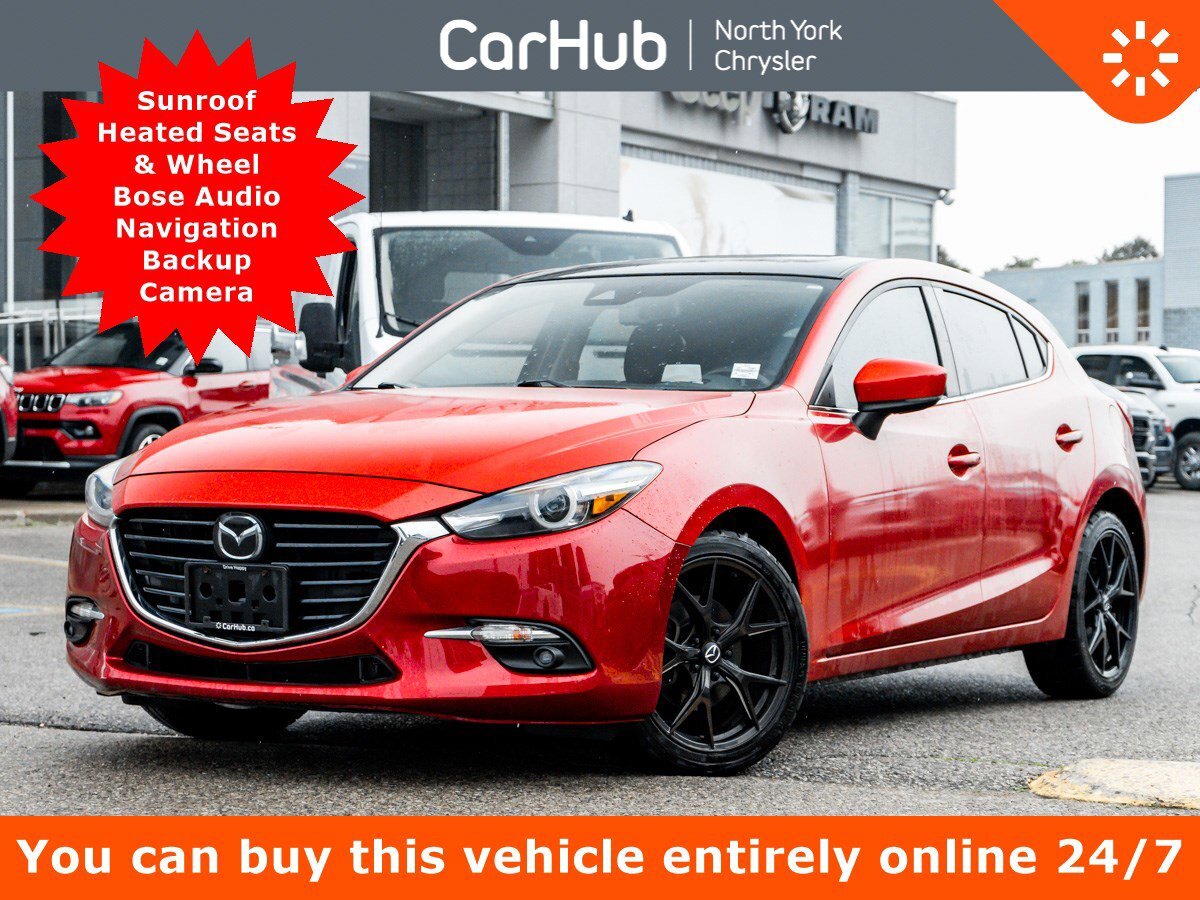 2017 Mazda Mazda3 GT Sunroof Heated Seats & Wheel Bose Audio Navi Ba