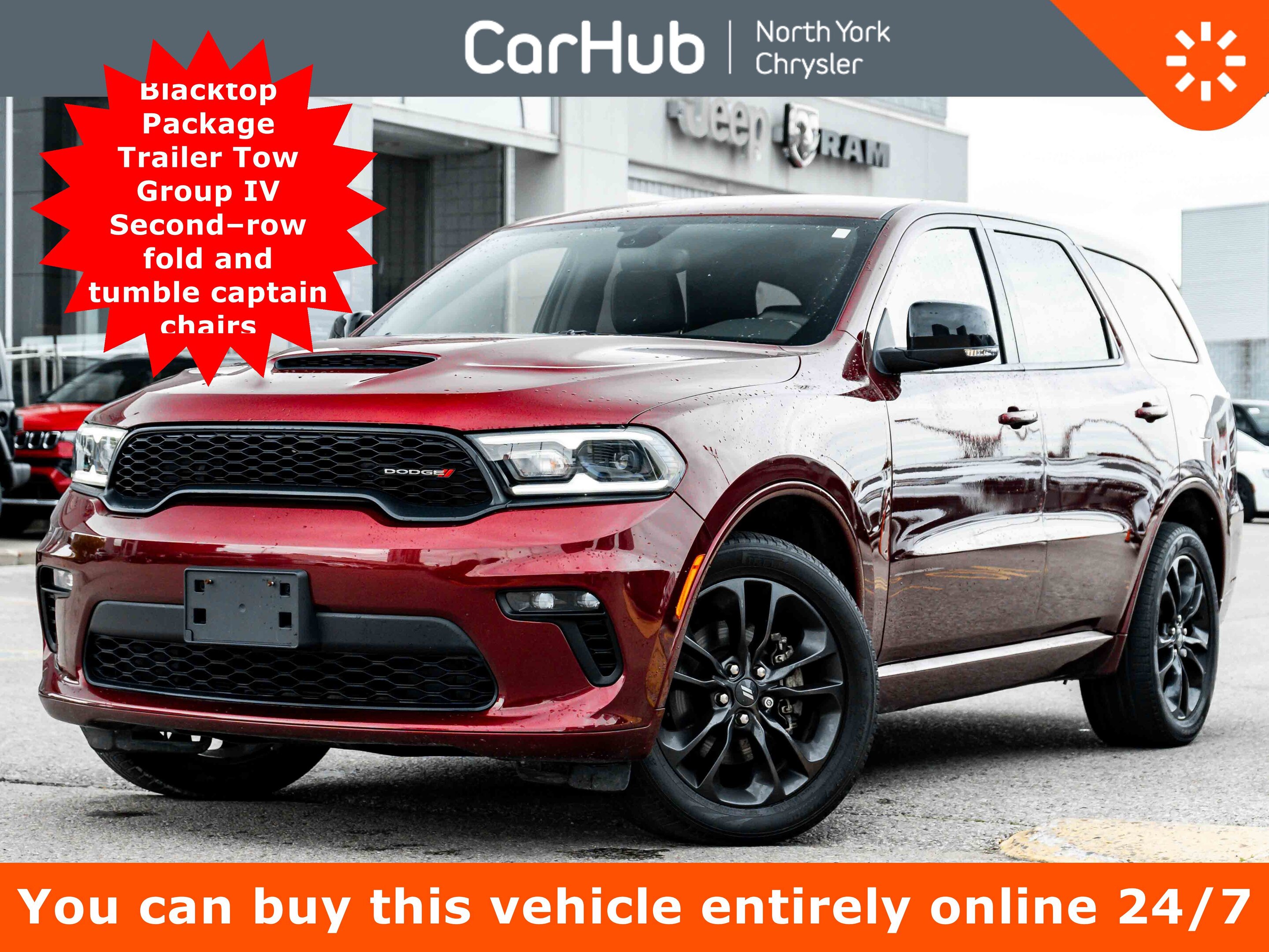 2022 Dodge Durango GT AWD Blacktop Package  Trailer Tow Group IV Seco