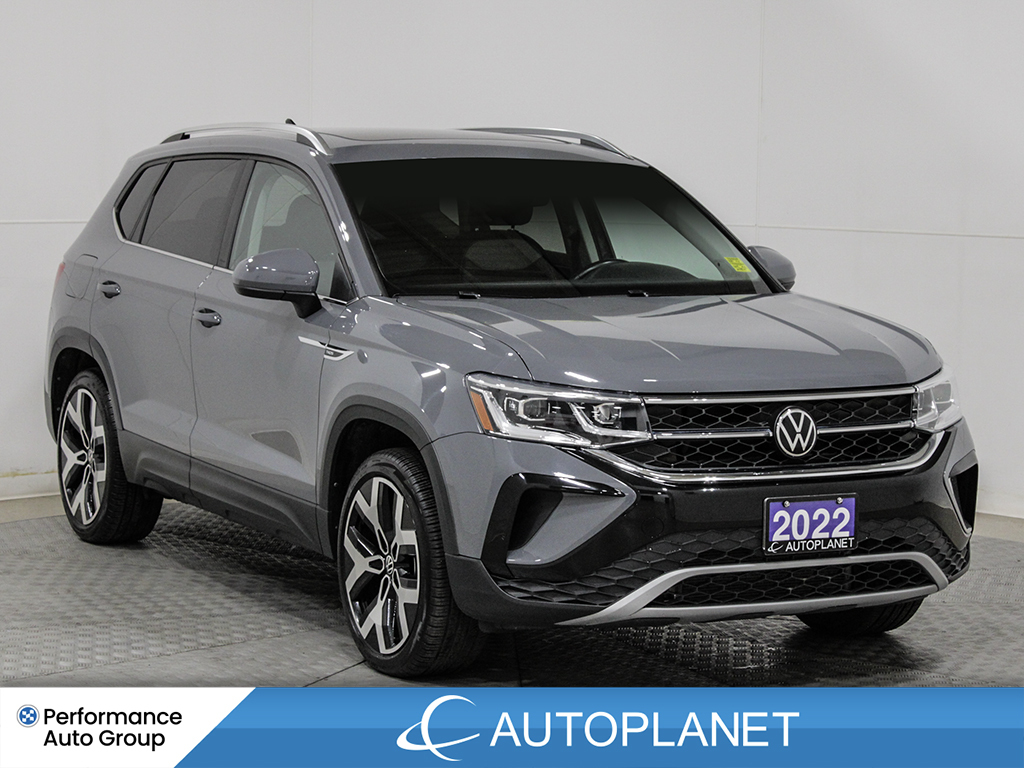 2022 Volkswagen Taos Highline AWD, Navi, Back Up Cam, Pano Roof!