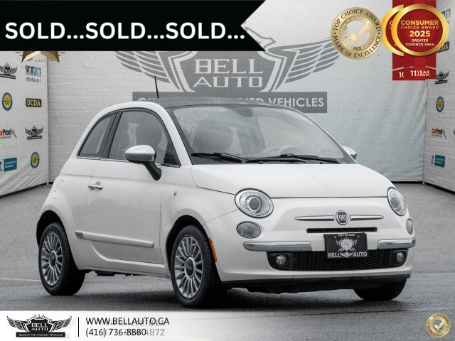 2013 Fiat 500 Lounge, REDLEATHER, MOONROOF, BEATSSOUNDSYSTEM, 4-