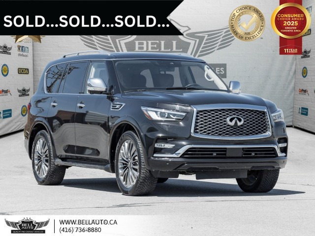 2019 Infiniti QX80 LUXE, AWD, 360CAM, 8-PASS, 3RDROWSEATING, NAVI, MO