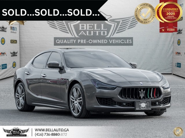 2018 Maserati Ghibli S Q4 GranLusso 3.0L, NAVI, SUNROOF, BACKUPCAM, REM