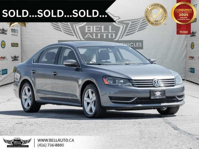 2014 Volkswagen Passat Comfortline, MOONROOF, LEATHER, HEATEDSEATS, SATEL