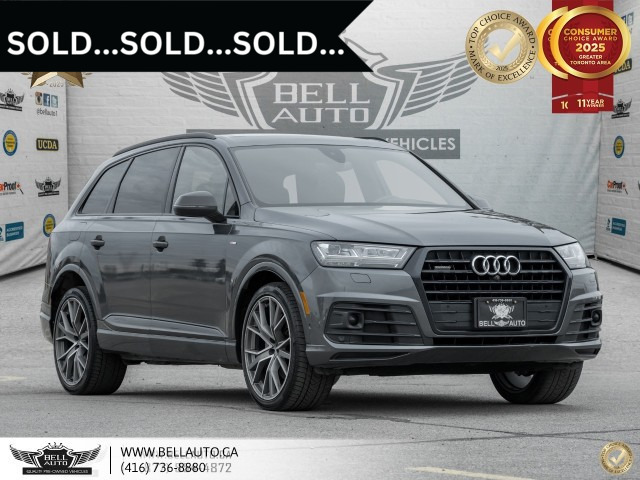 2019 Audi Q7 Technik 55 TFSI QUATTRO, S-LINE, 7-PASS, NAVI, PAN
