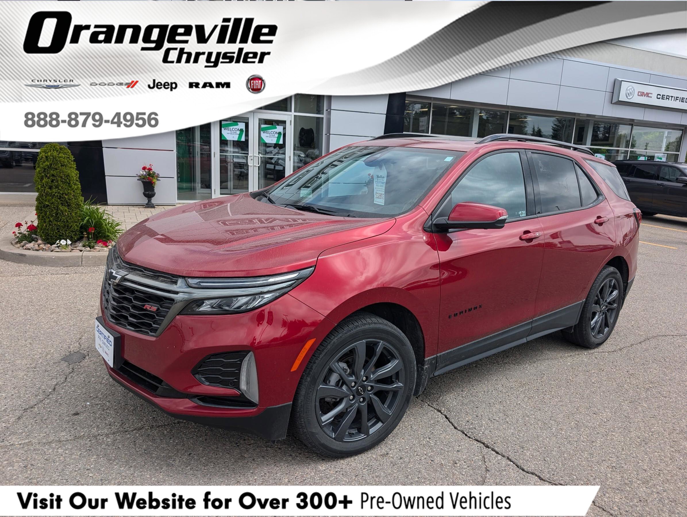 2022 Chevrolet Equinox RSRS PLUS, LEATHER, AWD, NAV, ROOF, 1-OWNER!