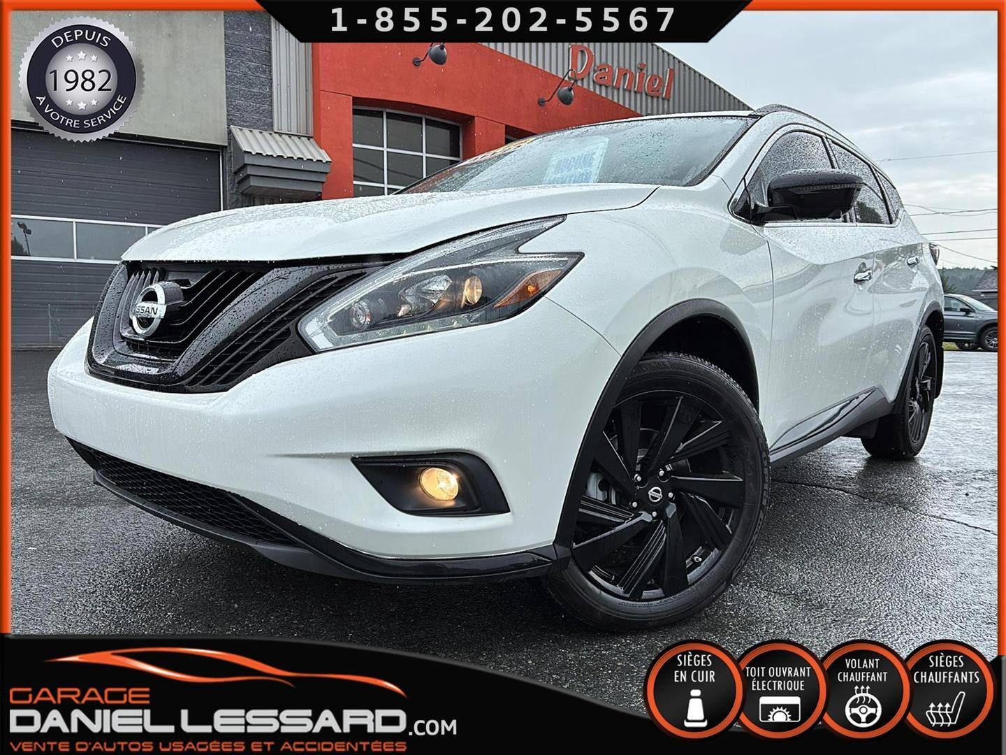 2018 Nissan Murano SL AWD MIDNIGHT EDITION MAG 20 3.5L GPS TOIT