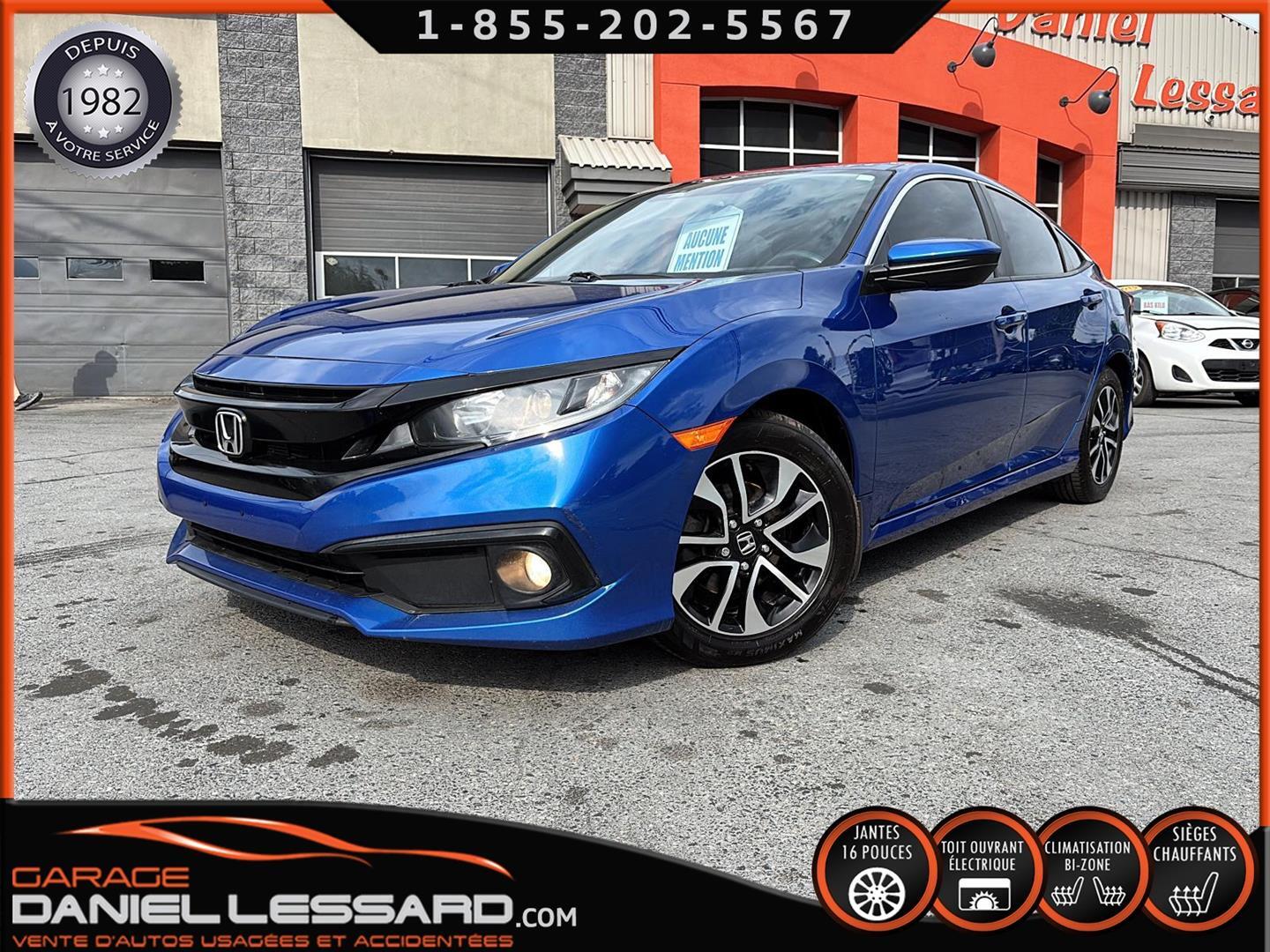 2019 Honda Civic Sedan SPORT TOIT MAG 16 BIZONE 2.0L SIEGE CHAUFFANT