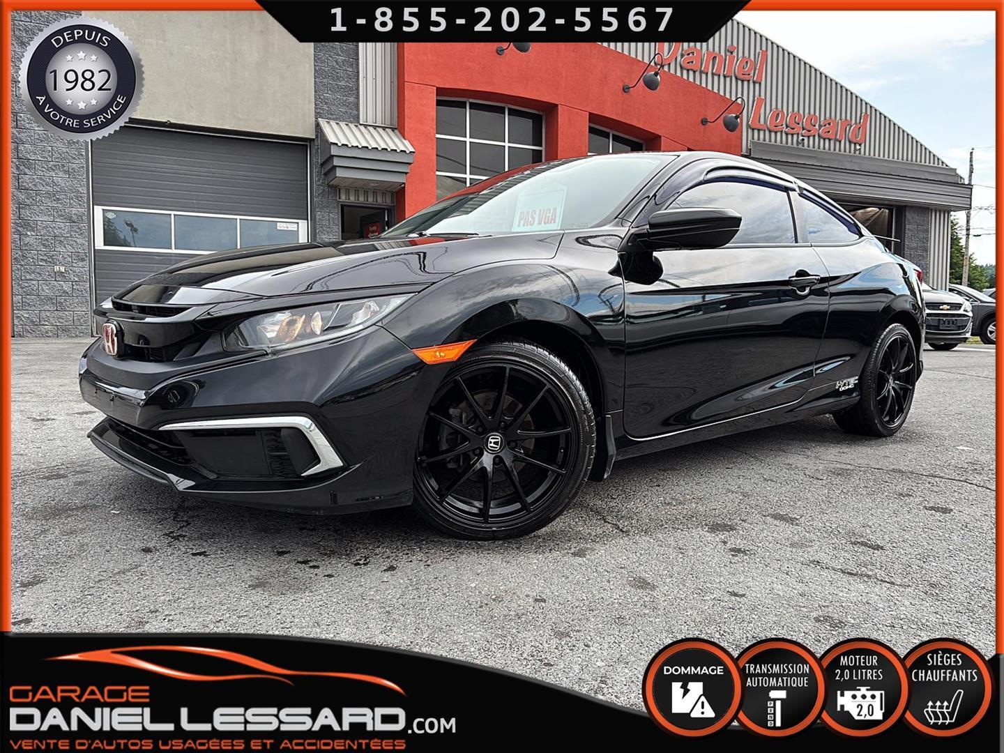2019 Honda Civic LX, CVT, MAGS, CLEAN TITLE  CRUISE A/C À RÉPARÉ