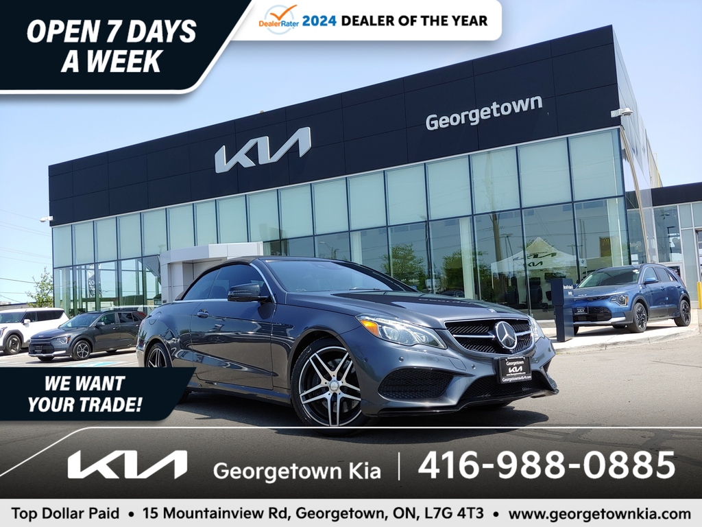 2016 Mercedes-Benz E400 3.0L RWD | CONVERTIBLE | NAV | 64K KM | HTD SEATS