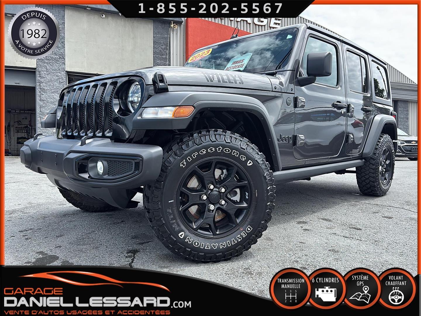 2023 Jeep Wrangler WILLYS 3.6L MANUELLE GPS BIZONE ALPINE MAG 17
