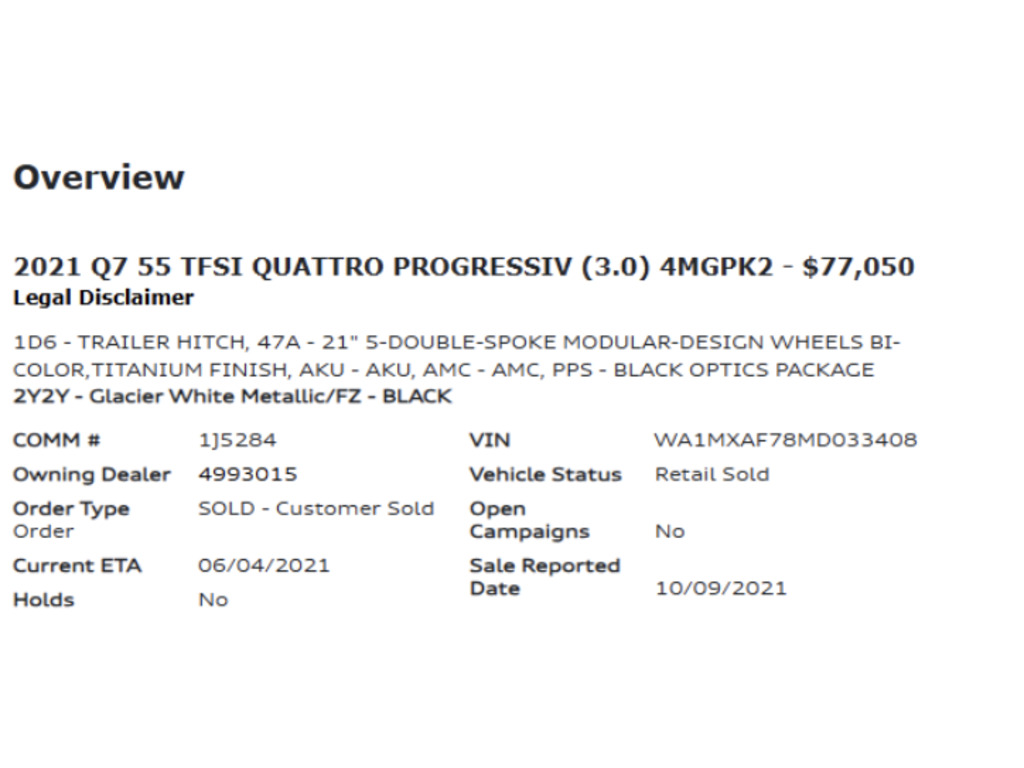 2021 Audi Q7 55 Progressiv, Toronto, Cash