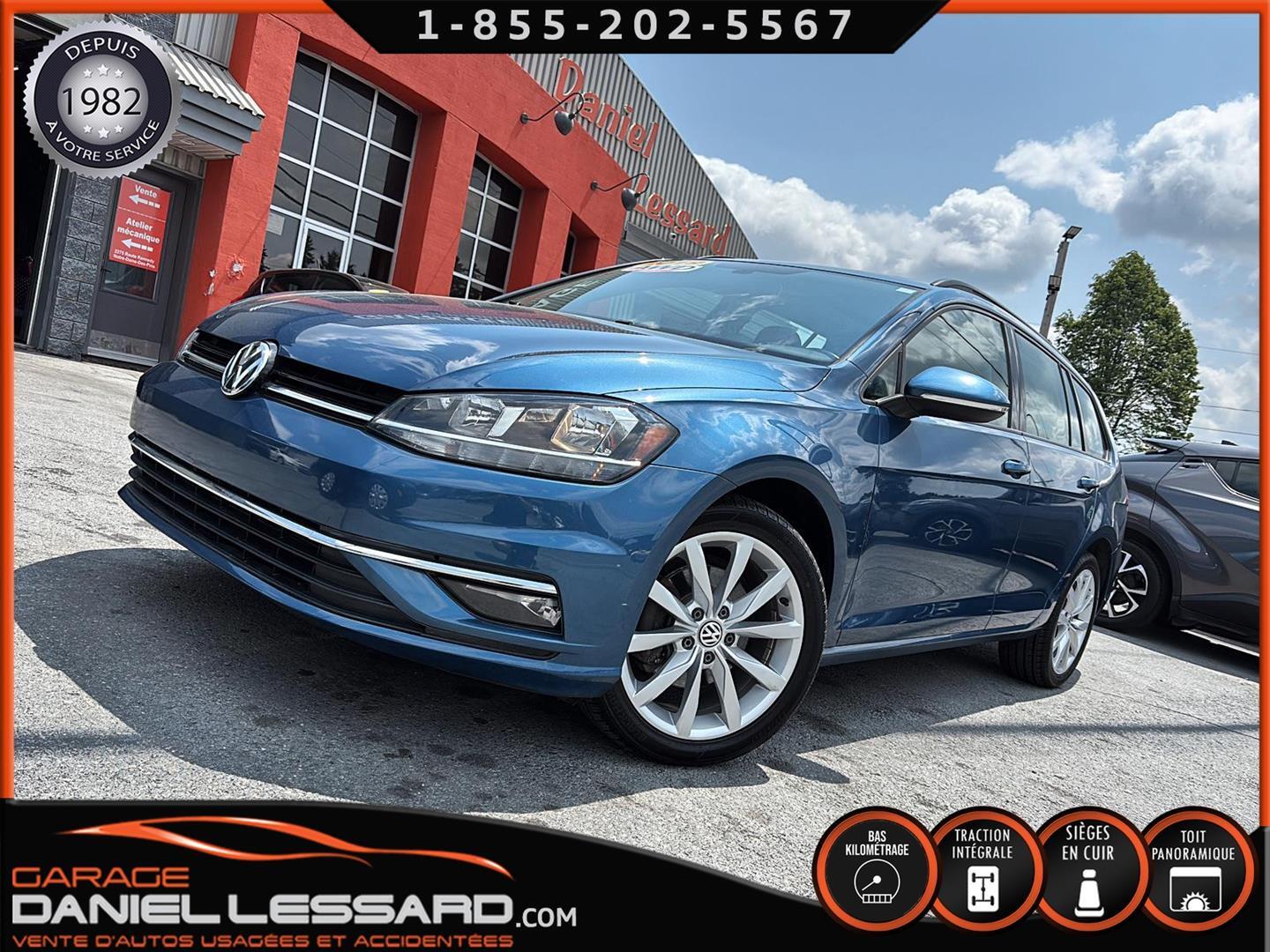 2019 Volkswagen Golf SportWagen 4MOTION ** PAS VGA ** AUTOM, CUIR, TOIT PANO, MAG