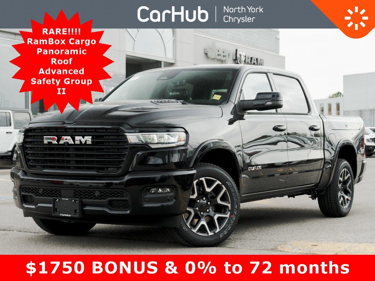 2025 Ram 1500 Laramie 4x4 Panoroof RamBox Cargo Advanced Safety 