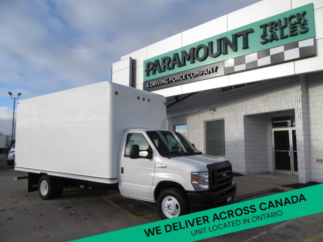2023 Ford E-450 GAS 16 FT HIGH BOX CUBE VAN WITH ROLL OUT RAMP