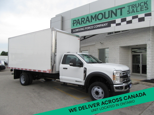 2023 Ford F-550 DIESEL REG CAB WITH 16 FT ALUMINUM BOX & RAMP