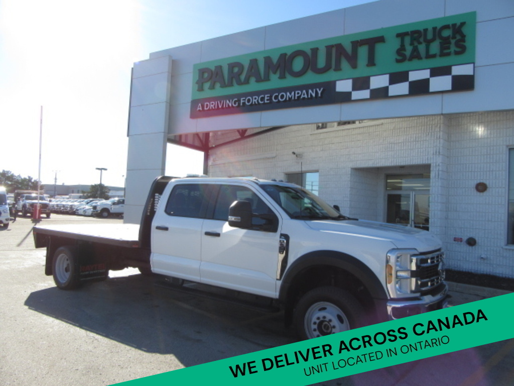 2023 Ford Super Duty F-550 DIESEL CREW CAB 4X4 WITH 12 FT STEEL FLAT DECK