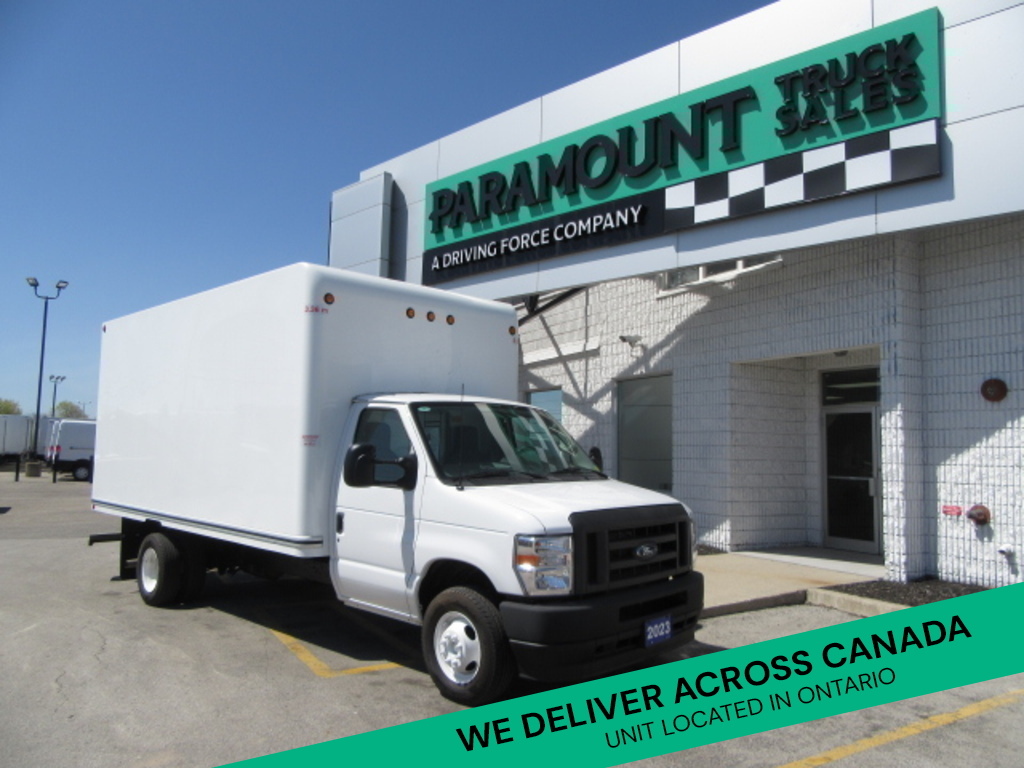 2023 Ford E-Series GAS 16 FT HIGH BOX CUBE VAN WITH ROLL OUT RAMP