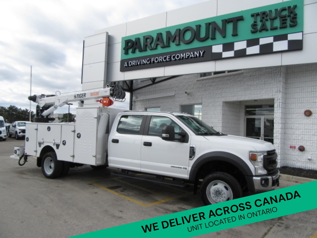 2021 Ford Super Duty F-550 DIESEL 4X4 CREW CAB NEW SERVICE BODY & CRANE