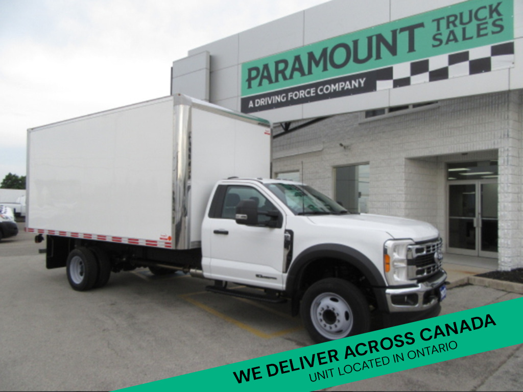 2023 Ford Super Duty F-550 DIESEL REG CAB WITH 16 FT ALUMINUM BOX & RAMP