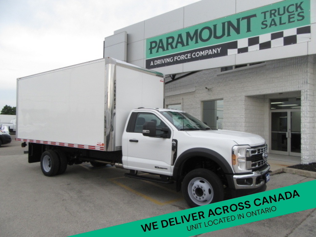 2023 Ford Super Duty F-550 DIESEL REG CAB WITH 16 FT ALUMINUM BOX & RAMP