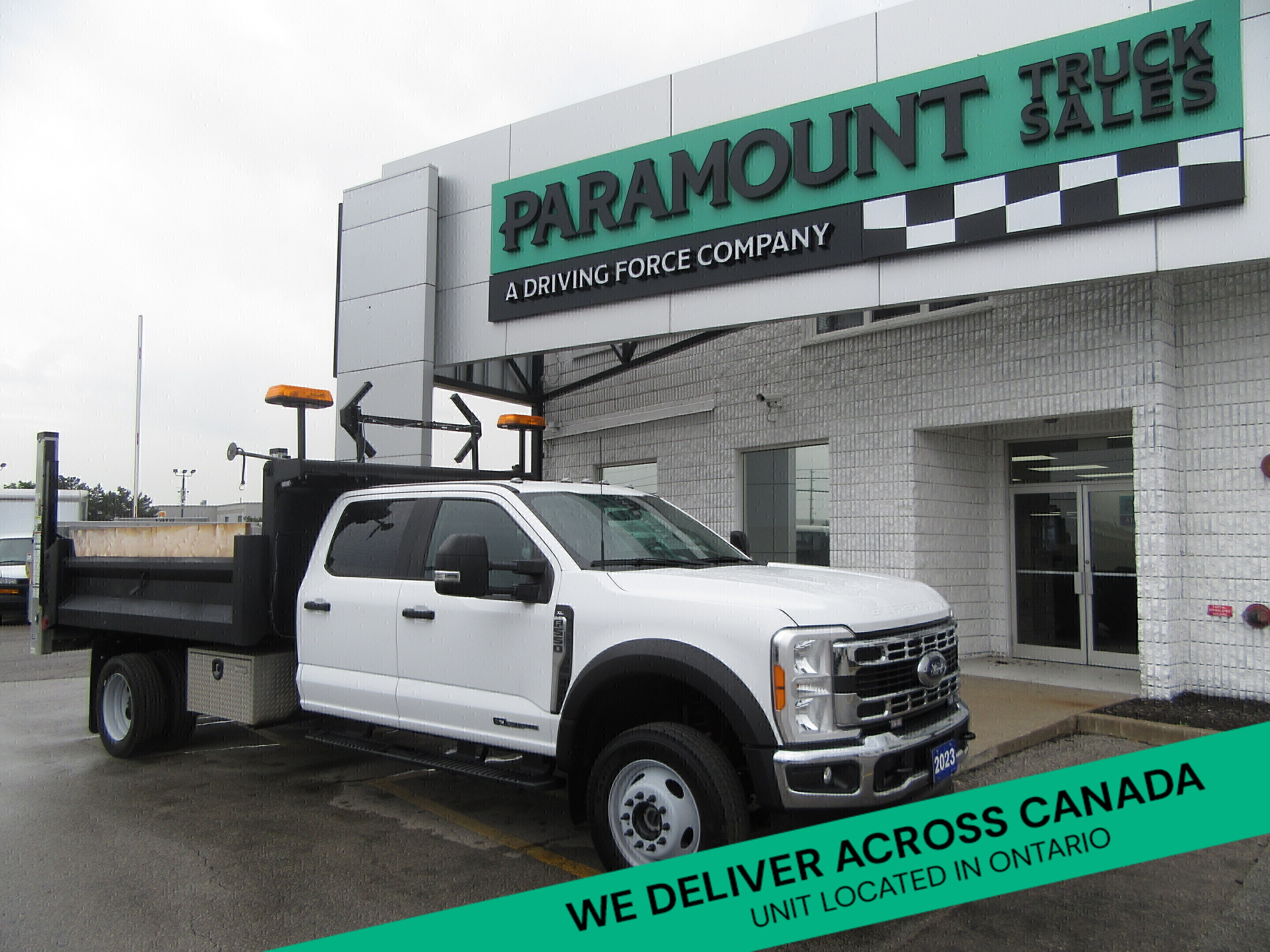 2023 Ford Super Duty F-550 CREW CAB 4X4 DIESEL12FT STEEL DUMP BOX POWER LIFT