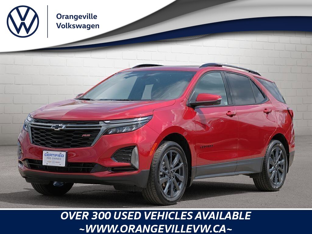 2022 Chevrolet Equinox RSRS PLUS, LEATHER, AWD, NAV, ROOF, 1-OWNER!