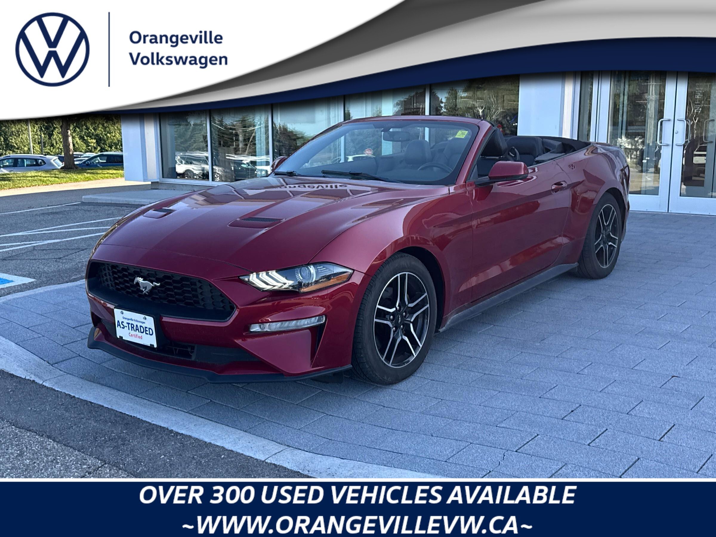 2018 Ford Mustang EcoBoostCERTIFIED AS-TRADED, 10-SPEED, LEATHER, AP