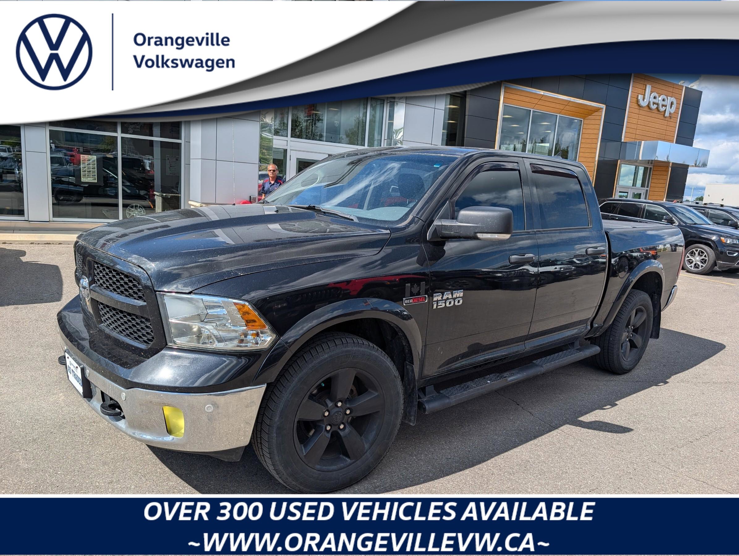 2018 Ram 1500 SLTOUTDOORSMAN, CREW, 4X4, ECODIESEL, NAV, HTD LEA