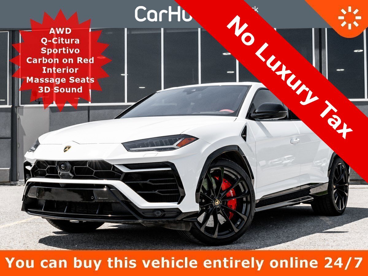 2022 Lamborghini Urus AWD Q-Citura Sportivo Carbon on Red Interior Massa
