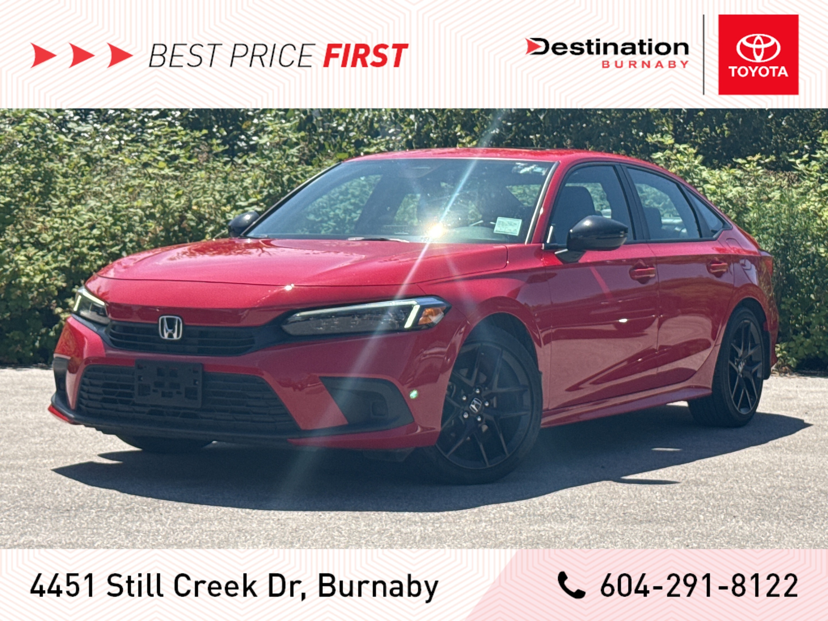 2022 Honda Civic Sedan Sport CVT - Great Condition, Well Maintained!
