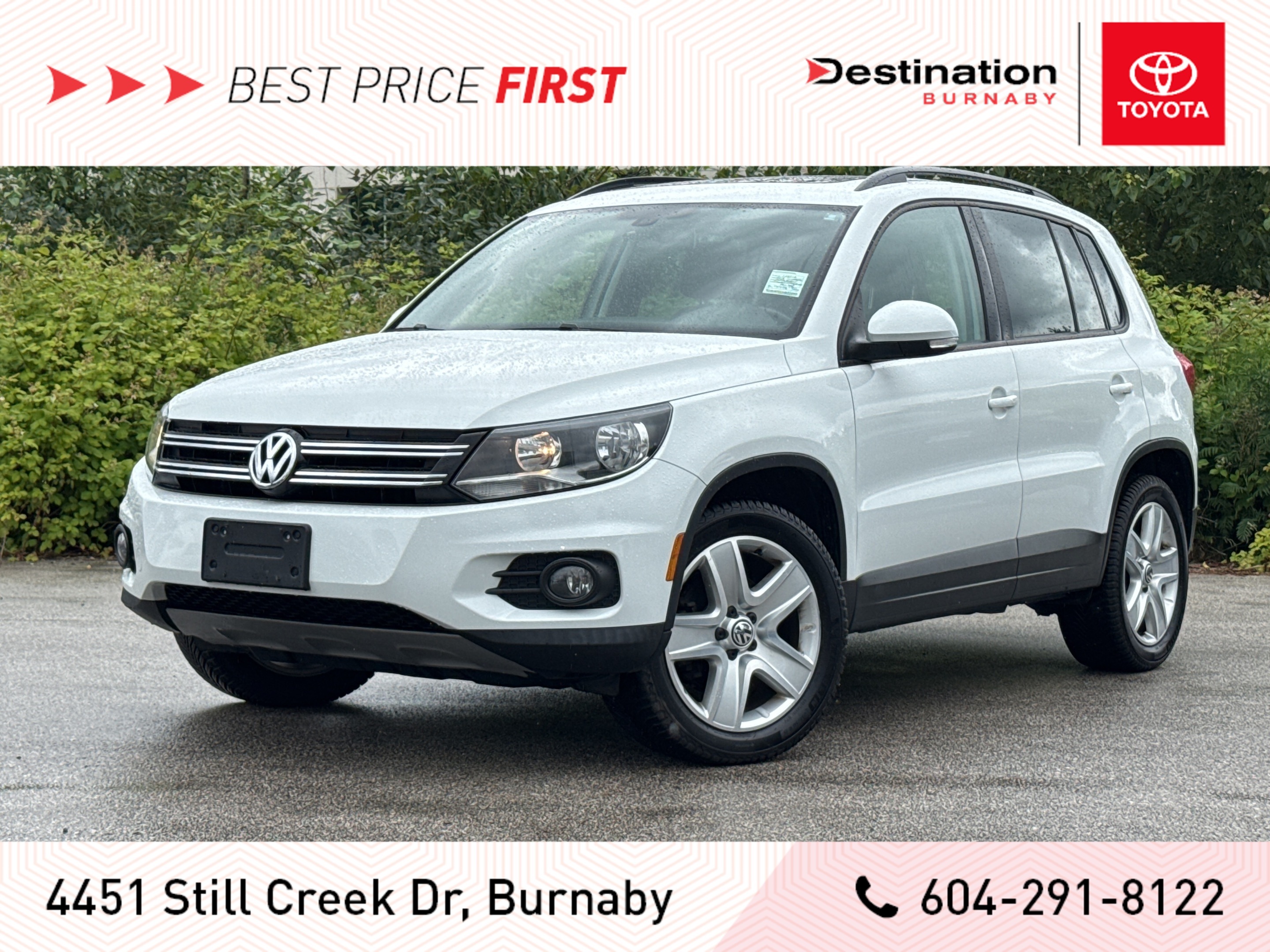 2016 Volkswagen Tiguan Comfortline 4Motion - Local, One Owner, Low KMS!