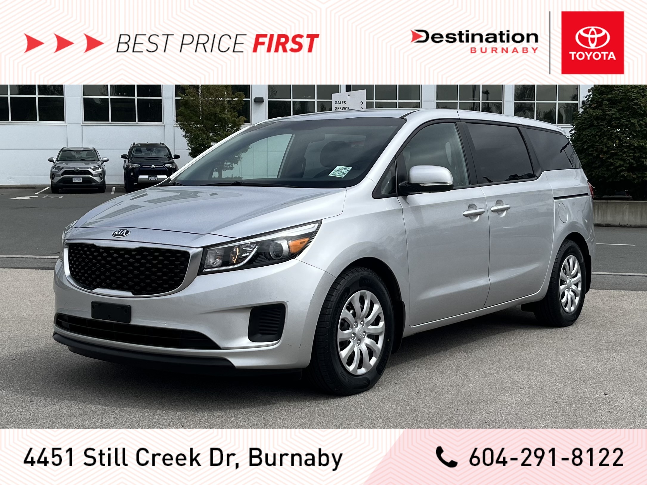 2017 Kia Sedona L FWD, Local, One owner, Low Kms