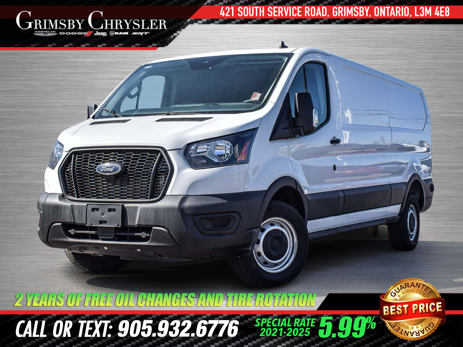 2023 Ford Transit Cargo Van Oxford White | 3.5L V6 | CARGO VAN | REVERSE CAMER