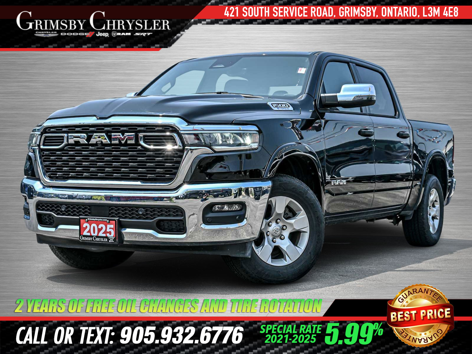 2025 Ram 1500 Big Horn CREW | 3.6L V6 | HEATED SEATS | REAR SLID