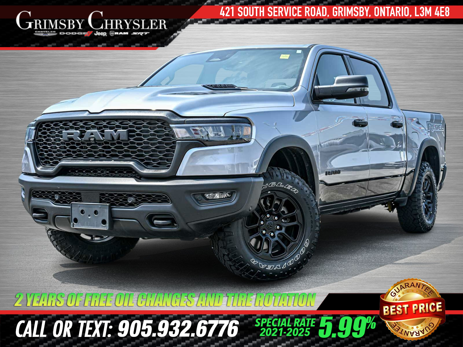 2025 Ram 1500 Rebel CREW | HEATED BUCKET SEATS | OFFROAD SUSPENS