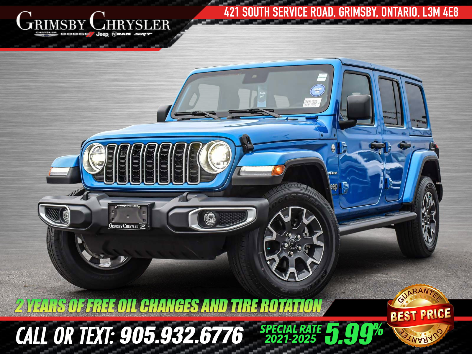 2024 Jeep Wrangler Sahara Hydro Blue | 2.0L TURBO | NAV | LEATHER | B