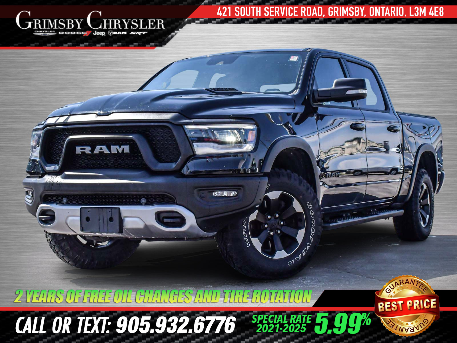2022 Ram 1500 Rebel Diamond Black | 3.0L ECO DIESEL V6 | LEVEL 2