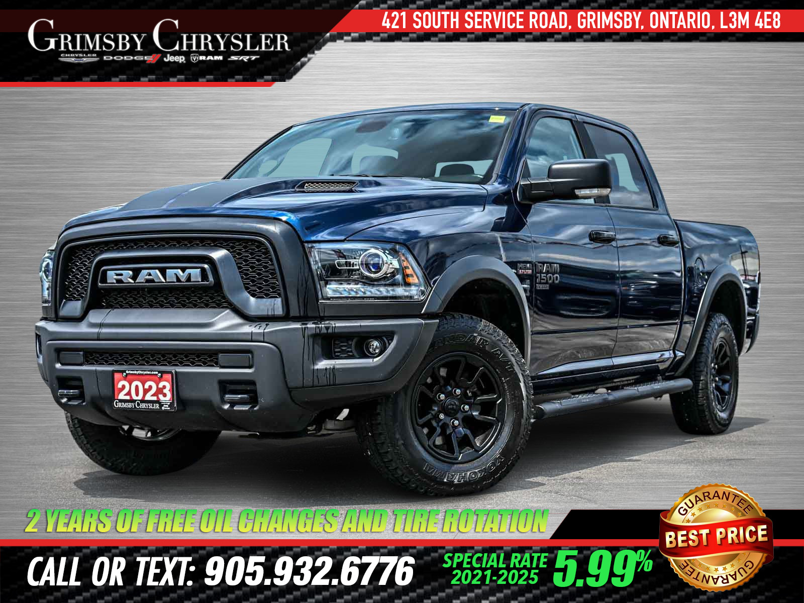 2023 Ram 1500 Classic SLT CREW | PATRIOT BLUE PEARL | HEATED BUCKET SEAT