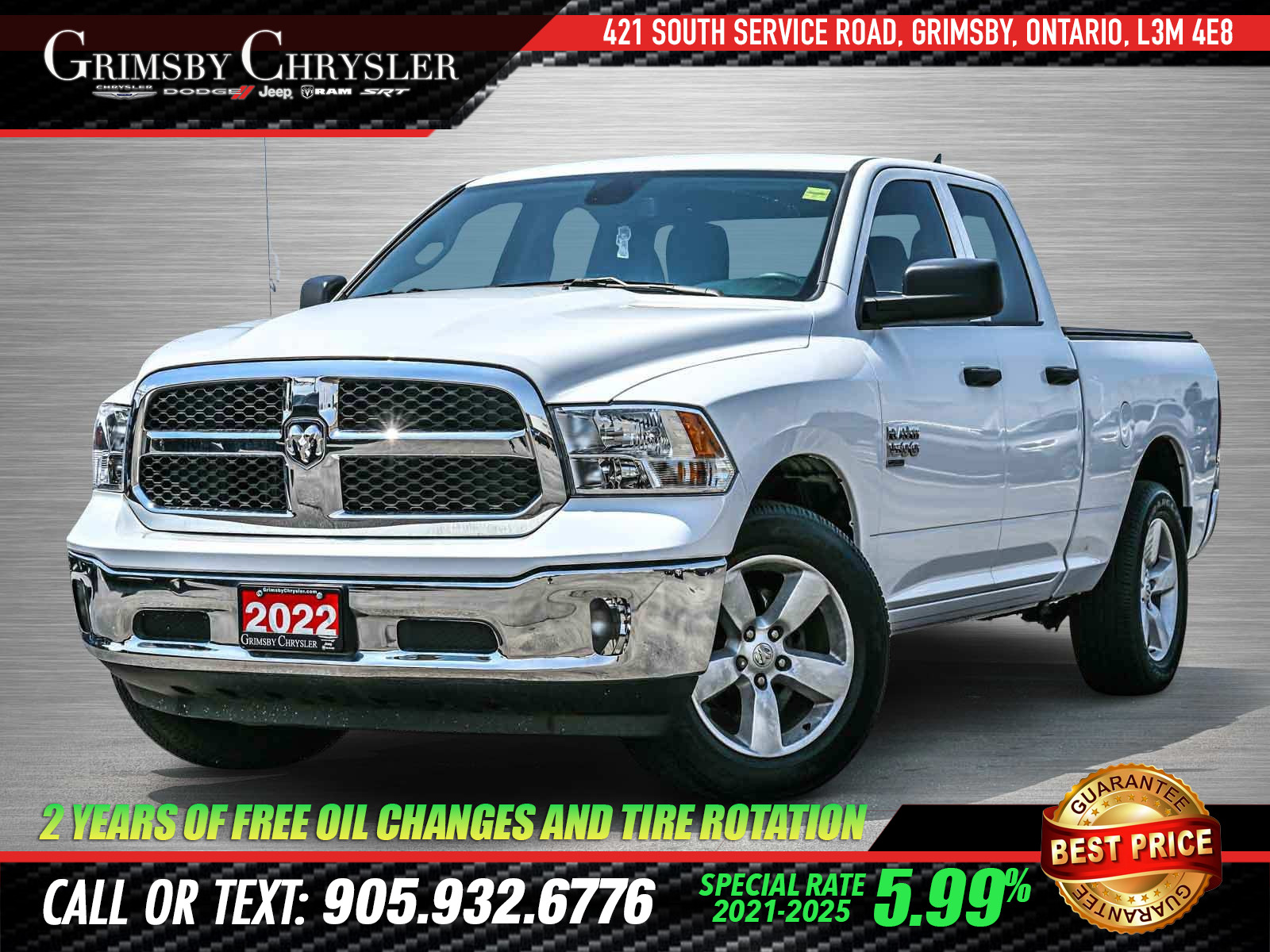 2022 Ram 1500 Classic Tradesman QUAD | 3.6L V6 | 3.55 AXLE RATIO | HITCH