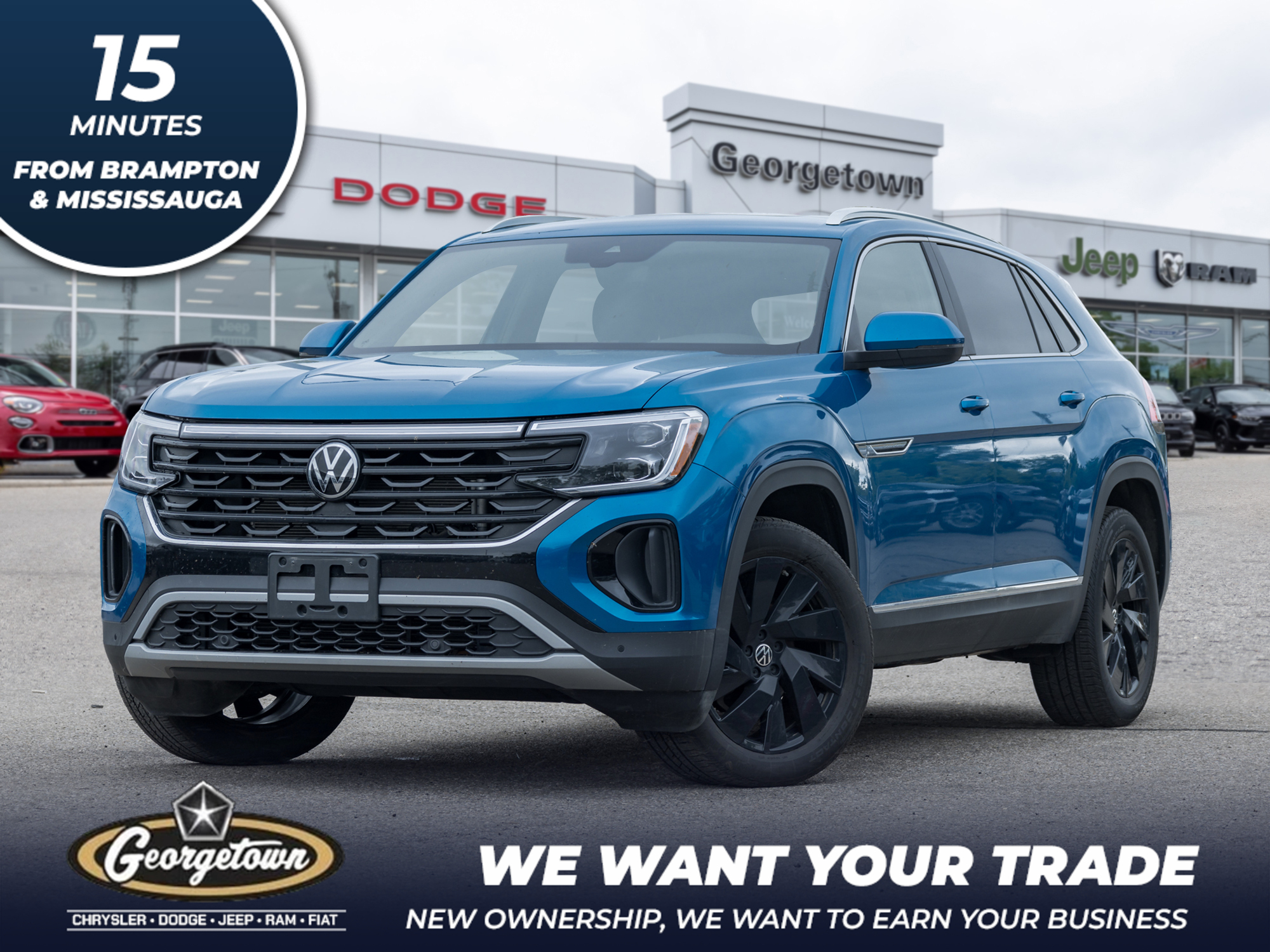 2024 Volkswagen Atlas Cross Sport LEATHER | PANO ROOF | NAVIGATION | BLACK WHEELS